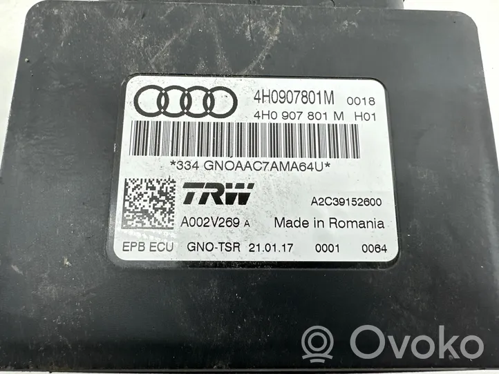 Audi A6 S6 C7 4G Rankinio stabdžio valdymo blokas 4H0907801M