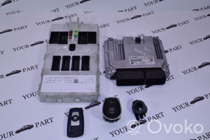 BMW 3 F30 F35 F31 Kit centralina motore ECU e serratura 0281032308