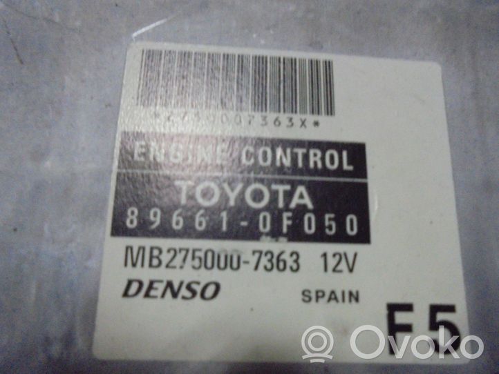 Toyota Corolla Verso E121 Komputer / Sterownik ECU silnika 