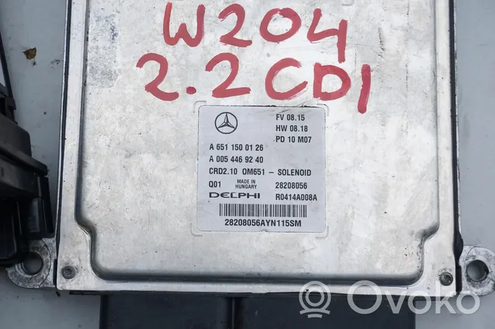 Mercedes-Benz C W204 Unité de commande, module ECU de moteur 