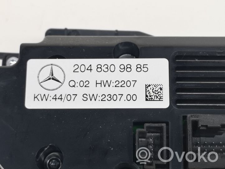 Mercedes-Benz C AMG W204 Oro kondicionieriaus/ klimato/ pečiuko valdymo blokas (salone) 2048309885