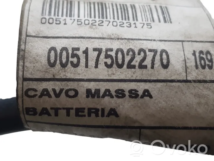 Fiat 500 Câble négatif masse batterie 00517502270