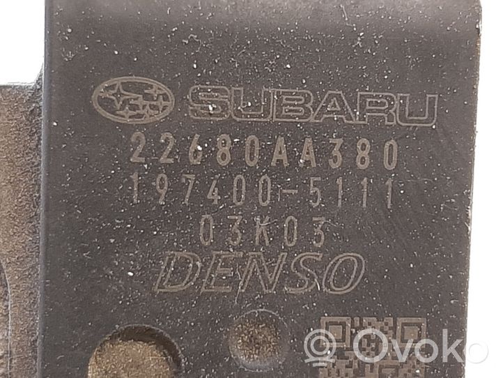Subaru Legacy Débitmètre d'air massique 22680AA380
