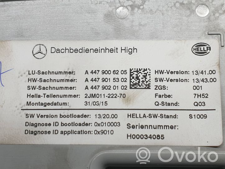 Mercedes-Benz Vito Viano W447 Światło fotela przedniego A4479020102