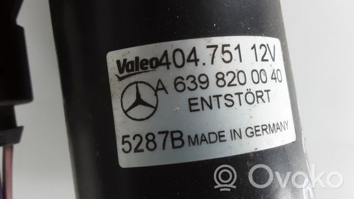 Mercedes-Benz Vito Viano W639 Valytuvų mechanizmo komplektas A6398200040