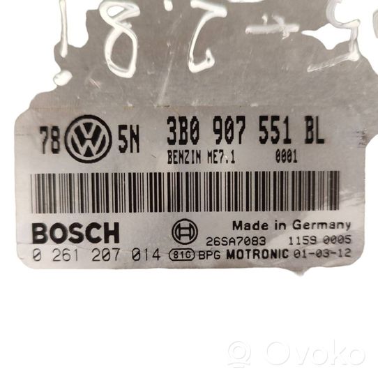 Volkswagen PASSAT B5.5 Centralina/modulo sospensioni 3B0907551BL