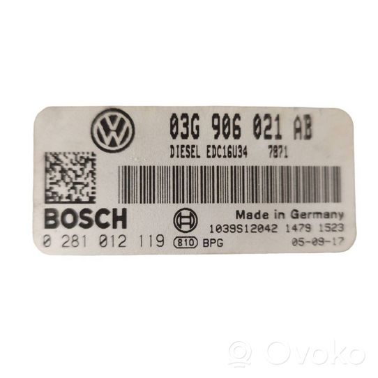 Volkswagen PASSAT B6 Sterownik / Moduł ECU 03G906021AB