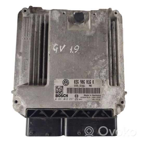 Volkswagen Golf V Unité de commande, module ECU de moteur 03G906016K