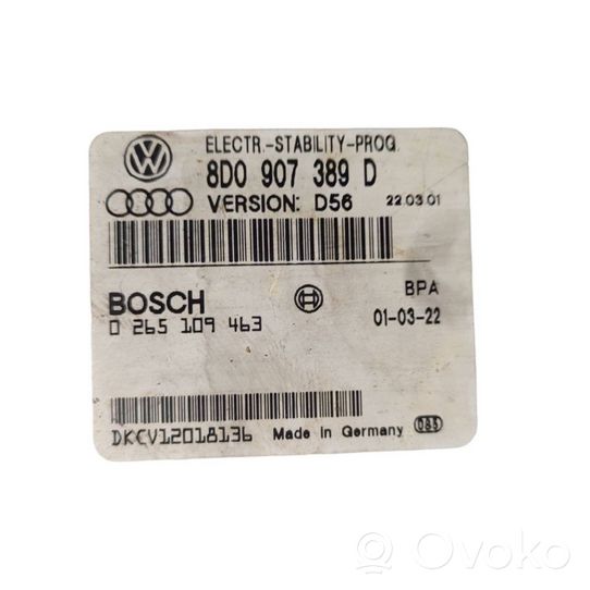 Audi A6 S6 C5 4B Aktiivijousituksen ohjainlaite (ESP) 8D0907389D