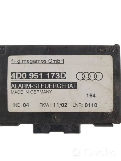 Audi A6 S6 C5 4B Signalizācijas vadības bloks 4D0951173D