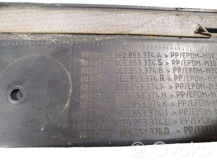 Audi A4 S4 B7 8E 8H Etuoven kynnyksen suojalista 8E0853373