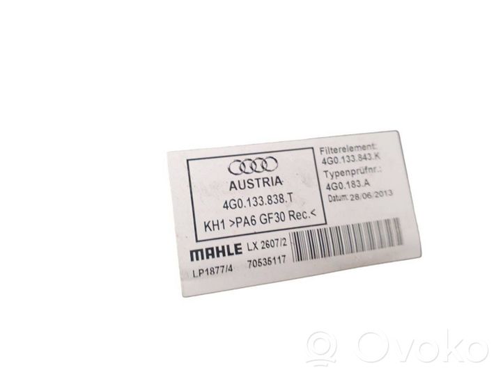 Audi A6 S6 C7 4G Oro filtro dėžė 4G0133843K