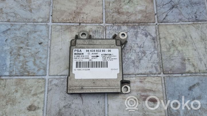 Peugeot 207 CC Module de contrôle airbag 966359328000