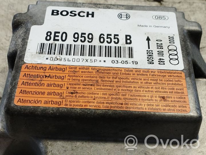 Audi A4 S4 B6 8E 8H Module de contrôle airbag 8E0959655B