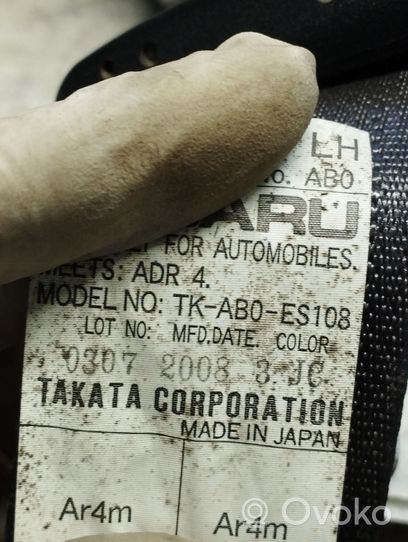 Subaru Outback Pas bezpieczeństwa fotela tylnego TKAB0ES108