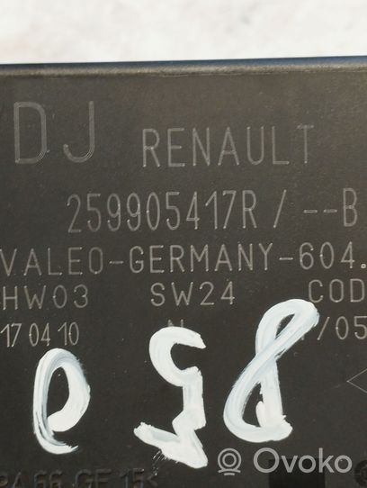 Renault Megane III Pysäköintitutkan (PCD) ohjainlaite/moduuli 259905417R