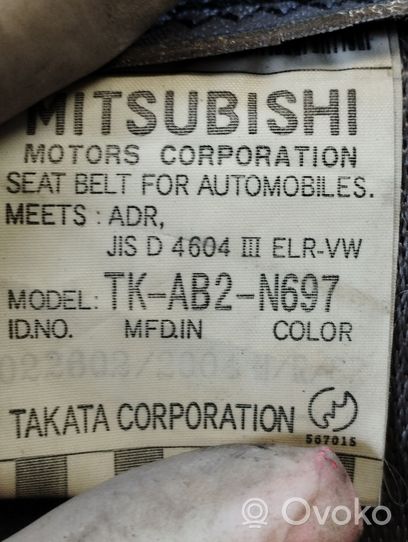 Mitsubishi Grandis Ceinture de sécurité (3ème rang) TKAB2N697