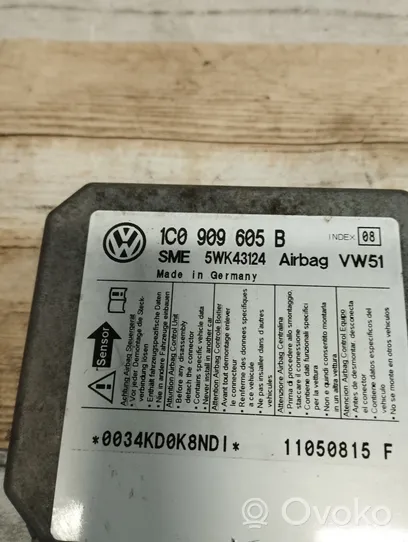 Volkswagen PASSAT B5.5 Sterownik / Moduł Airbag 1C0909605B