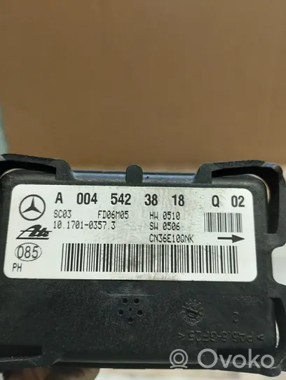 Mercedes-Benz R AMG W251 Sensore di imbardata accelerazione ESP A0045423818