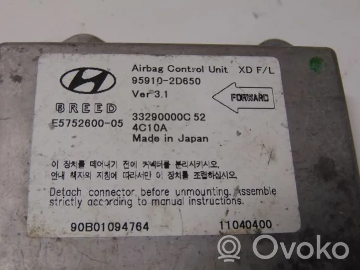 Hyundai Elantra Turvatyynyn ohjainlaite/moduuli 959102D650