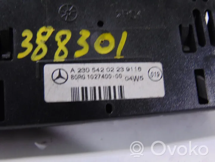 Mercedes-Benz SL R230 Monitor del sensore di parcheggio PDC A2305420223