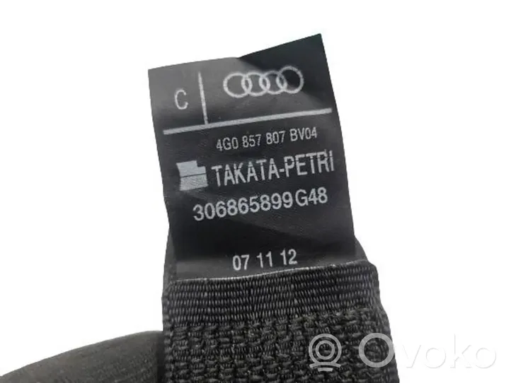 Audi A6 S6 C7 4G Ceinture de sécurité arrière centrale (siège) 4G0857807B