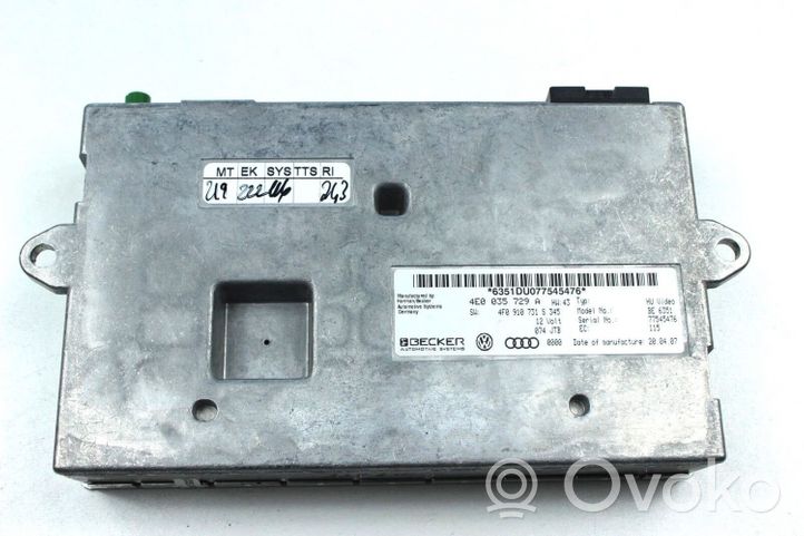 Audi A8 S8 D3 4E Module unité de contrôle Bluetooth 4E0035729A