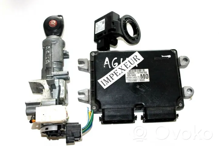 Opel Agila B Engine ECU kit and lock set 3392051K03