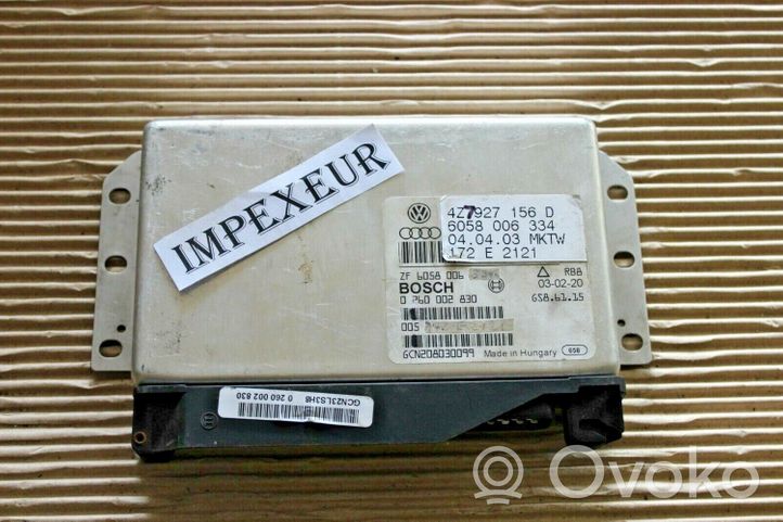 Audi A6 Allroad C5 Module de contrôle de boîte de vitesses ECU 4Z7927156D