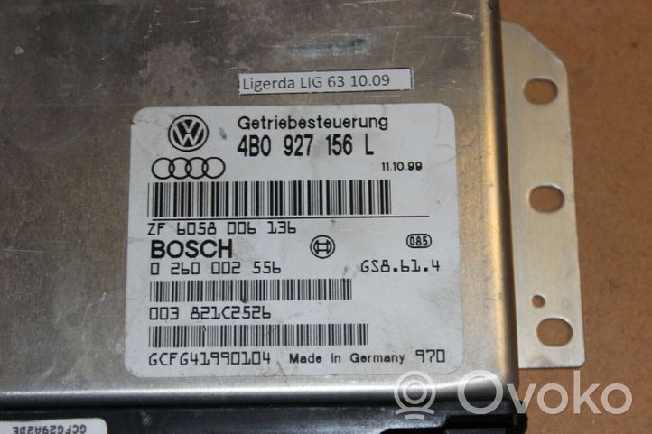 Audi A6 S6 C5 4B Pārnesumkārbas vadības bloks 4B0927156L