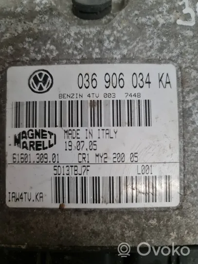 Volkswagen Polo IV 9N3 Komputer / Sterownik ECU i komplet kluczy 036906034KA