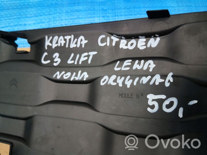 Citroen C3 Kratka dolna zderzaka przedniego 9803508077