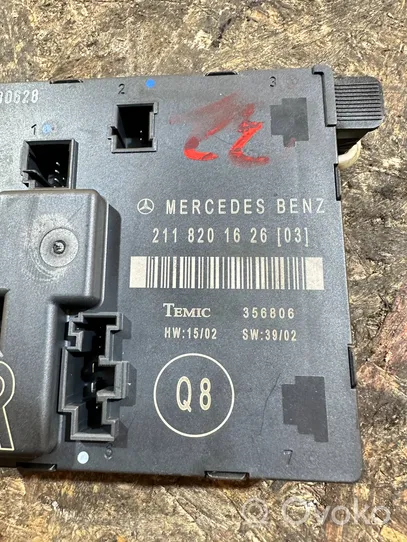 Mercedes-Benz E W211 Durų elektronikos valdymo blokas 2118201626