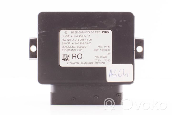 Mercedes-Benz A W176 Module de frein de stationnement A2469003417