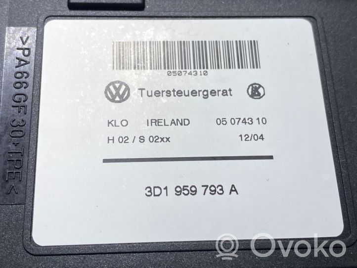 Volkswagen Touareg I Moteur de lève-vitre de porte avant 3D1959793A