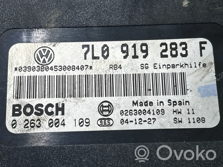 Volkswagen Touareg I Parkavimo (PDC) daviklių valdymo blokas 7L0919283F