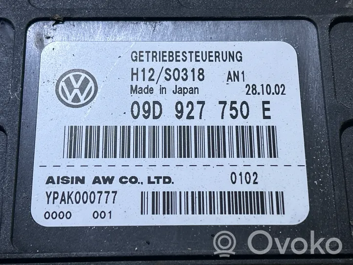 Volkswagen Touareg I Pārnesumkārbas vadības bloks 09D927750E
