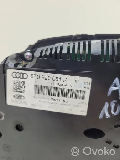 Audi A5 8T 8F Compteur de vitesse tableau de bord 8T0920981K