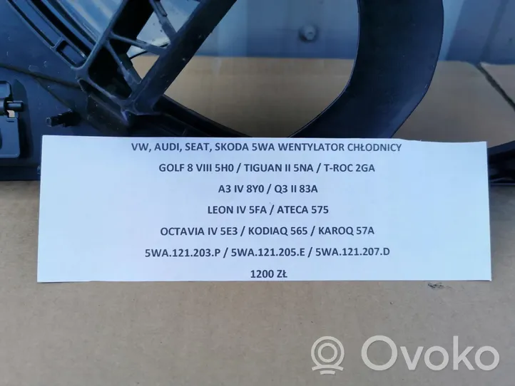 Volkswagen Golf VIII Ventilatore di raffreddamento elettrico del radiatore 5WA121203P