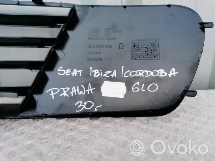 Seat Cordoba (6K) Kratka dolna zderzaka przedniego 6L0853666D