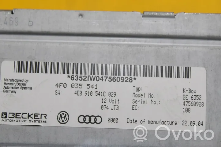 Audi A5 8T 8F Считывающее устройство CD/DVD навигации (GPS) 4F0035541