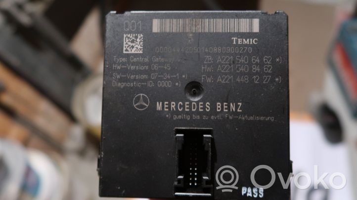 Mercedes-Benz S W221 Jednostka sterowania SAM A2215406462