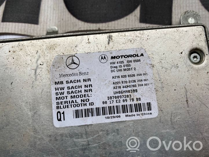 Mercedes-Benz S W221 Centralina/modulo bluetooth A2218703126