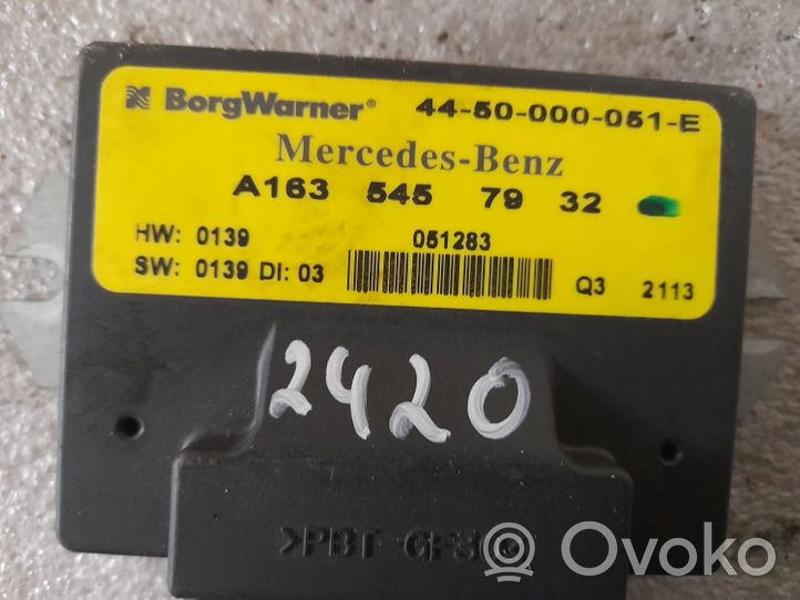 Mercedes-Benz ML W163 Pavarų dėžės reduktorius (razdatkės) valdymo blokas a1635457932