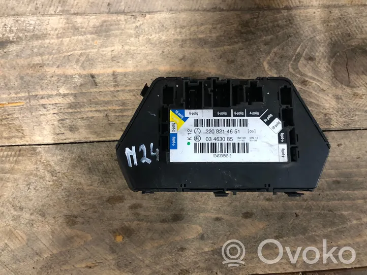 Mercedes-Benz S W220 Interruttore di controllo del sedile 2208214651