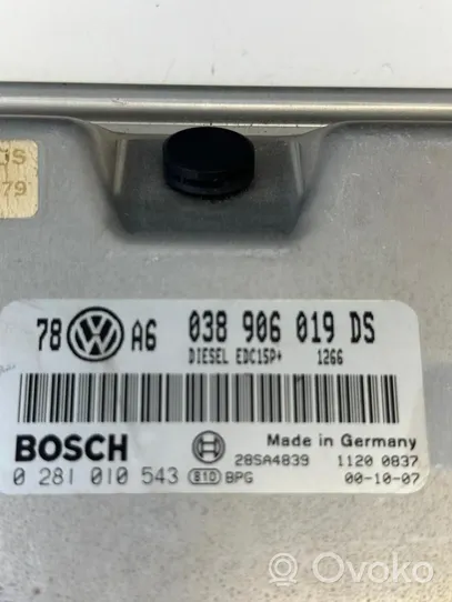 Volkswagen PASSAT Unidad de control/módulo del motor 038906019DS