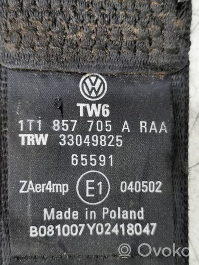 Volkswagen Cross Touran I Pas bezpieczeństwa fotela przedniego 1T1857705A