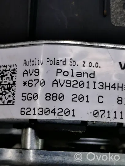 Volkswagen PASSAT B8 Steering wheel airbag 5G0880201C