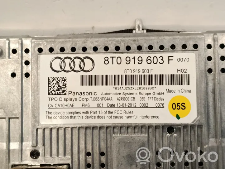 Audi A4 Allroad Monitori/näyttö/pieni näyttö 8T0919603F