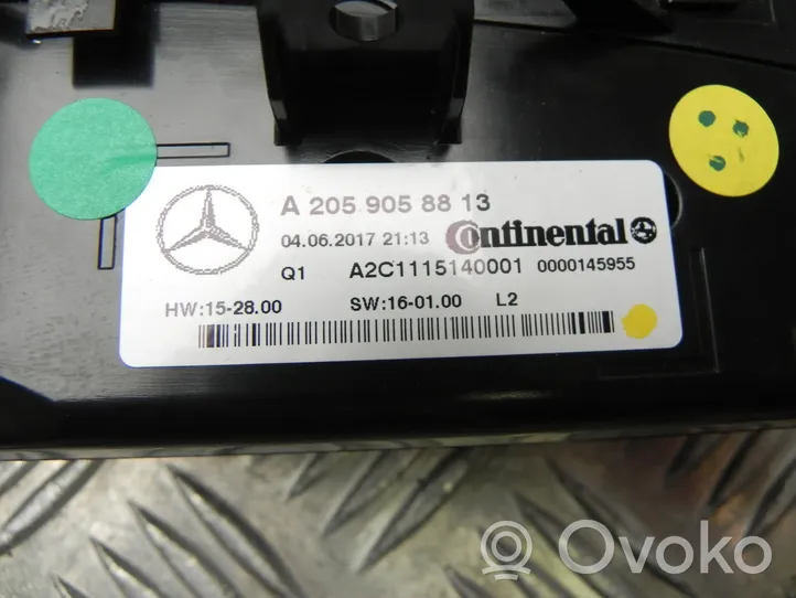 Mercedes-Benz GLC X253 C253 Muut kytkimet/nupit/vaihtimet A2059058813